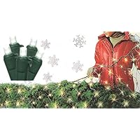 4' x 6' Pure White 120 Wide Angle LED Net Style Christmas Lights - Green Wire