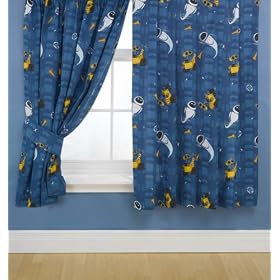 CharacterWorld Wall-e Stars Curtains Including Tie Backs, 72 Inch