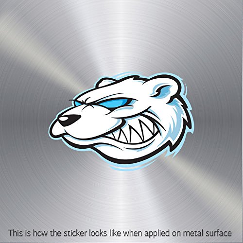 Decal Sticker Polar Bear Head Durable Motorbikes Speciality waterproof Sail (12 X 8.20 In)