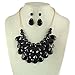 Tonsee Water Drop Style Bib Chunky Statement MultiLayer Necklace (Black)