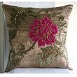 Applique Blossom -Throw Pillow Covers - Velvet Pillow Cover with Velvet Applique and Embroidery