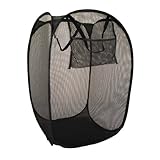Black Mesh Pop-Up Single Laundry Hamper