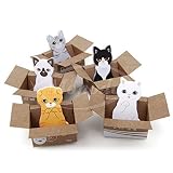 かわいい 箱入り 猫 - ひろって ニャンコ 付箋 - 5種類 x 30枚 豪華150枚 癒しの ネコ 付箋 メモ マーカー かわいい 箱入り 猫 - ひろって ニャンコ 付箋 - 5種類 x 30枚 豪華150枚 癒しの ネコ 付箋 メモ マーカー