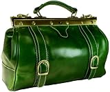 DELARA Handtasche kleine gr�ne Arzttasche Leder