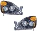 Honda CRV Replacement Headlight Assembly (Euro Projector Type, Black) - 1-Pair