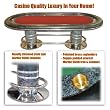 Red Deluxe 96 inch Holdem Table - Raceway and Cupholders