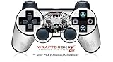 Sony PS3 Controller Skin Big Kiss Black Lips on White