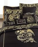 Ed Hardy Black and Gold Eagle Bedding Set