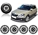 Auto Pearl-Premium Quality Car Full Black Wheel Cover Caps Black 14 inches Press Type Fitting For - Skoda Fabia RS.1499.00