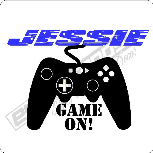 Personalized Video Game Controller Decal Wall Sticker Custom Removable Wall Art