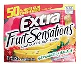 Wrigleys Extra Strawberry Banana Sugarfree Gum, Fruit Sensation - 15 Stick/Pack, 10 ea