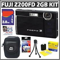 Fuji Finepix Z200FD 10MP Digital Camera Black & 2GB Accessory Outfit