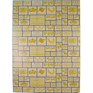 Pasta All Italian Varieties Decoupage or Gift Wrap Paper 20 x 28 " ~ A. Rossi