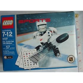 Lego Sports - 10127 - NHL action set with stickers - Box is in POOR condition