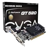 EVGA GeForce GT 520 2048 MB DDR3 PCI Express 2.0 DVI/HDMI/VGA Graphics Card, 02G-P3-1529-KR