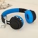 Sound Intone BT-02 Wireless Bluetooth Headphones Over-ear Stereo Folding with Volume Control and Microphone Headsets (Black/blue)