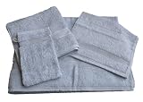 Gästehandtuch - Serie "Sando" von Framsohn-Frottier / Material: Walkfrottier aus 100% Baumwolle! / Farbe: 147 silber - grau / Größe: 30 x 50 cm