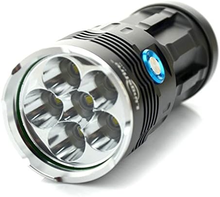 BestFire® Ultra Bright 6000 Lumens 6 x CREE XM-L T6 Waterproof 3 Modes Cree LED Flashlight Torch Lamp plus 4pcs 3.7V 2400mAh 18650 Batteries and 18650 Charger for outdoor/indoor activities Like Camping Hiking Hunting Walking etc.