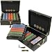 New Trademark 500 Nevada Jacks 10g Chip Set W/Beautiful Mahogany Case Casino High Grade Texture