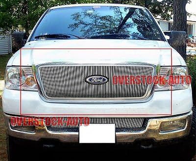 Billet Grille 2004-2008 Ford F-150 Honeycomb Style Vertical Upper Grill (Honeycomb Style With Logo Show Not For FX2/FX4 and King Ranch Model)