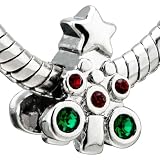 Christmas Charms Pugster Jewelry Green Crystal Christmas Tree Beads Fit Pandora Beads Charm Bracelet