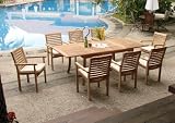 New 9 Pc Luxurious Grade-A Teak Dining Set - 94