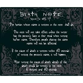Hobbyz - ABYACC087 - Fourniture Scolaire - Death-Note - Tapis de Souris - Rules
