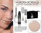 LIP INK Organic Vegan 100% Smearproof Liquid Lip Stain Glitter Kit, Aurora Borealis