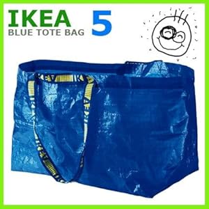 LARGE VOLUME ~ IKEA Tote Bags~ SET of (5)