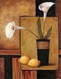 IMAGE OF Calla Lily And Lemons Finest LAMINATED Print T.C. Chiu 11x14