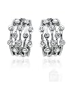 Matrix Road Rhinestone Square clip on earring