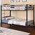 Twin Size Metal Bunk Bed - Black and Silver from Coaster