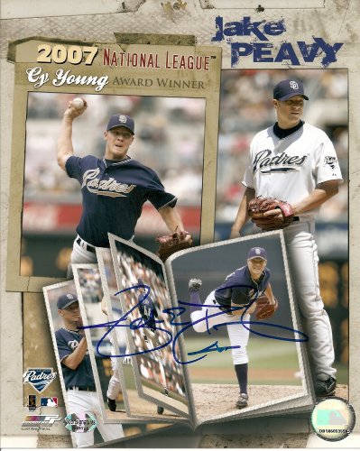 Jake Peavy Signed San Diego Padres 2007 CY Young 8x10 Photo