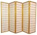 Good Short Size Room Divider - 5ft. Window Pane Japanese Folding Privacy Screen - 5 Panel Honey