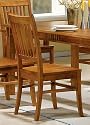 Furniture online: Set of 2 Dining Chairs Mission Style Medium Brown Finish
