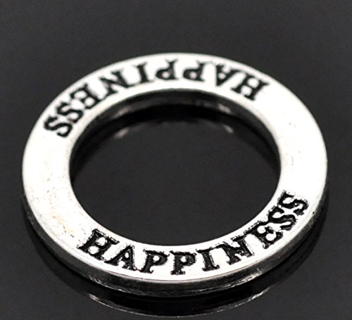 HAPPINESS 20 Pc Circle Washer Charm Connector Ring Jewelry