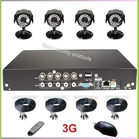 H.264 8Ch 500GB HDD Standalone DVR+4 Cameras Security surveillance system