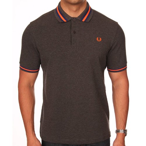 Fred Perry M5305 Polo T-Shirt Graphite Grey Marl Large