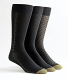 Gold Toe Men's Bamboo Fashion Mid Calf Dress Socks 3-Pack Hosiery