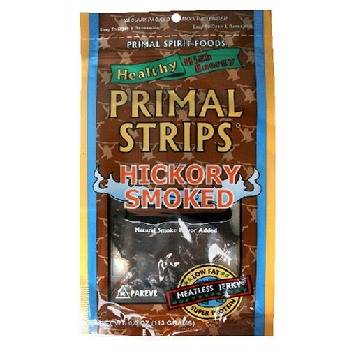 Primal Spirit Vegan Meat Alternative Jerky, Smoked Flavor, 4-Ounce Pouch (Pack of 12) by Primal Spirit