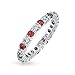 Bling Jewelry Sterling Silver Simulated Ruby CZ Eternity Band Wedding Ring