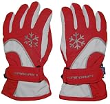Spindrift Kids Alley-Oop Ski Gloves, Red, 7-8 years