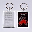 Asian Oriental Chinese Zodiac Key Chain Year of the Rat Born 1912 1924 1936 1948 1960 1972 1984 1996 2008