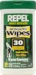 Repel Sportsmen Formula 20 Count Mosquito Repellent Wipes 30% DEET 34070
