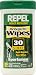 Repel Sportsmen Formula 20 Count Mosquito Repellent Wipes 30% DEET 34070