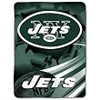 New York Jets NFL Royal Plush Raschel Blanket (Big Burst Series) (60"x80")