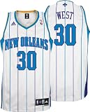 David West Youth Jersey: adidas White Replica #30 New Orleans Hornets Jersey