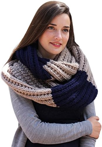 Handmade French Acrylic Chunky Infinity Loop Scarf - Ready to ship from France