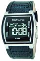 Kahuna KW06002G Mens digital black leather strap watch