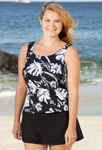 Beach Belle® Splash Skirtini - Plus Size Swimsuit Plus Size Swimsuit product image